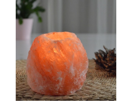 ZEN AROME - Lampe à poser Bougeoir en cristal de sel himalaya rock 1kg