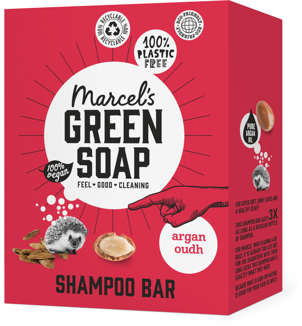 Marcel’s Green Soap Shampoo bar argan & oudh (90 gr)