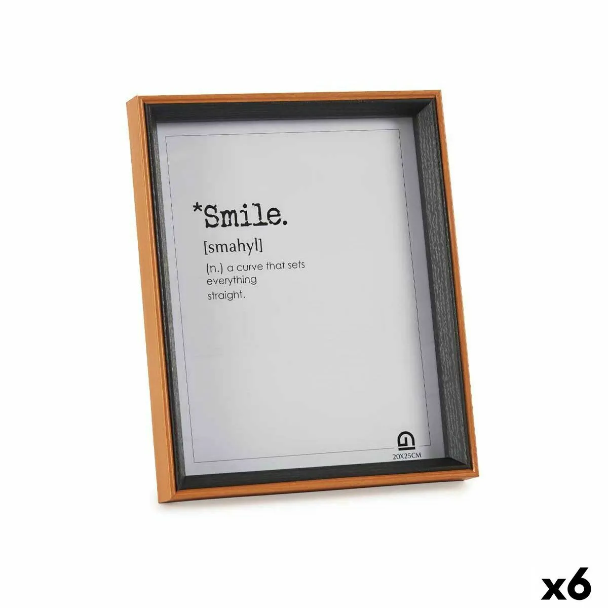 Gift Decor Cadre photo Verre Noir Marron (6 Unités)