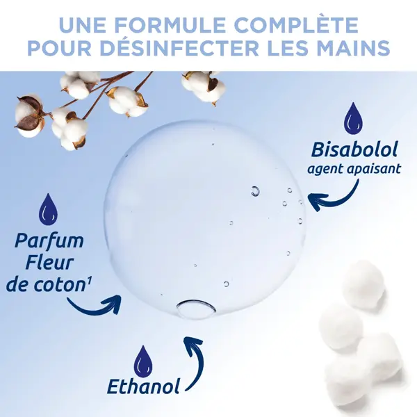 Baccide Gel hydroalcoolique Parfum Fleur de coton(1) Peaux Sensibles 300ml