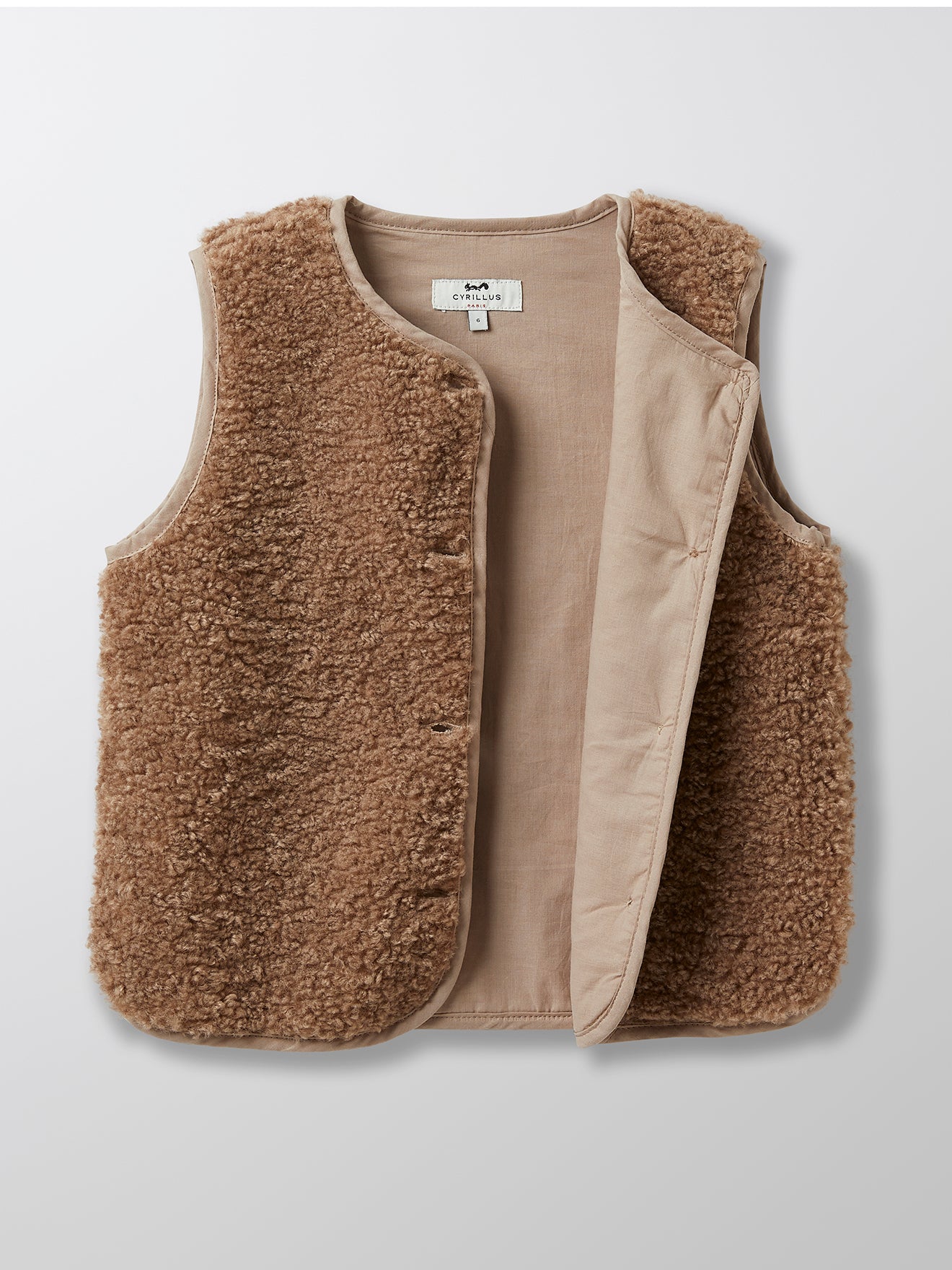 Veste sans manches en sherpa Fille