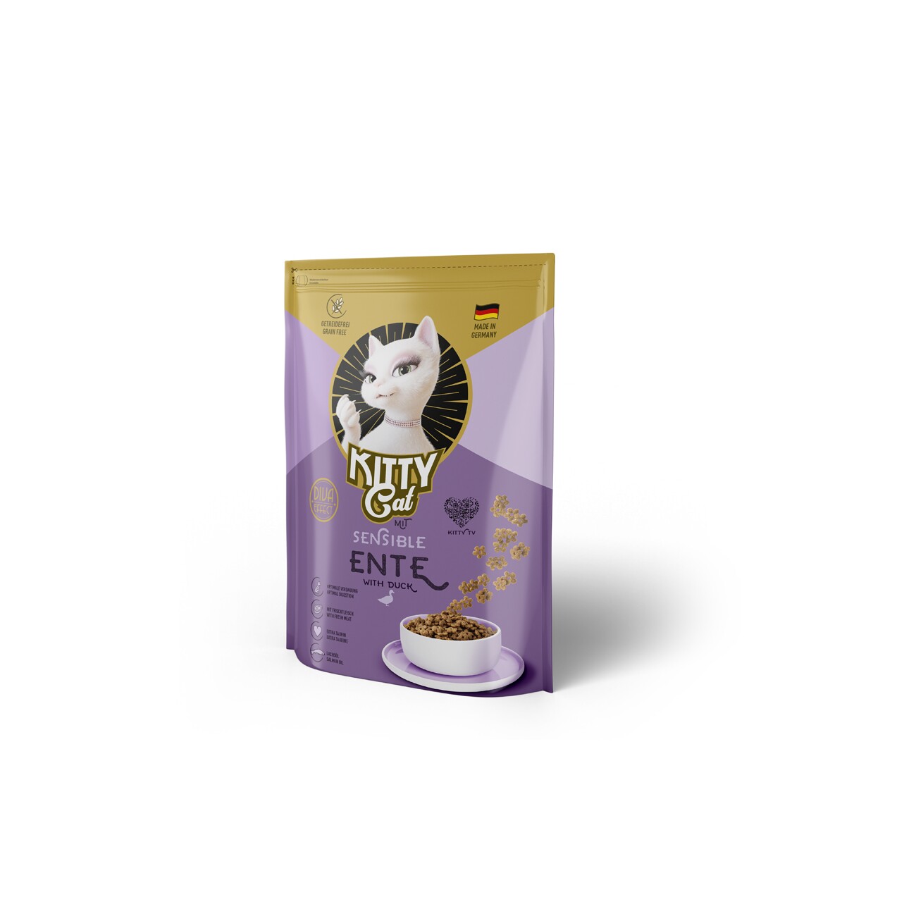 KittyCat Trockenfutter Katze, Adult, Sensible, Ente 800 g