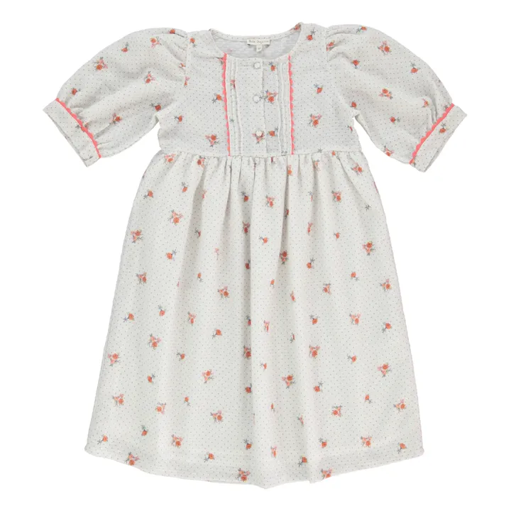 Bebe Organic Robe Fleurie Bia | Blanc