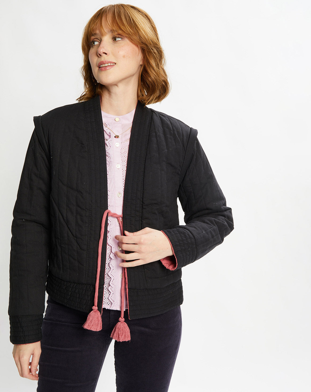 Scotch & Soda Veste Réversible Quilted noir/rose