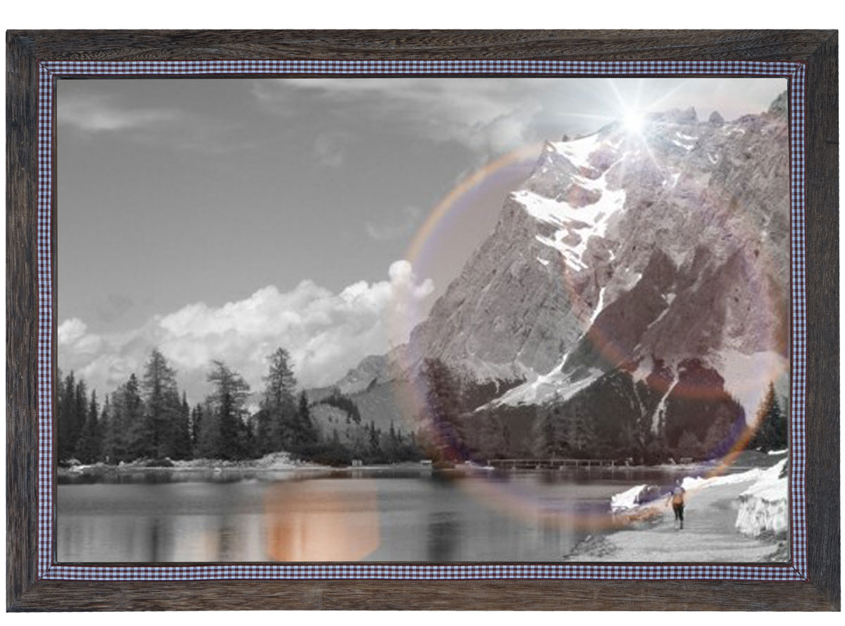 Bilderrahmen H250, Fotorahmen Holzrahmen Wand-Rahmen, 46x66cm Shabby-Look Landhaus ~ braun