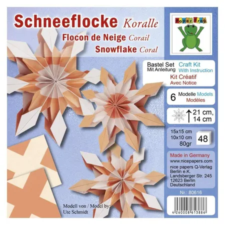 efco Bastel-Set mit Anleitung Schneeflocke Koralle