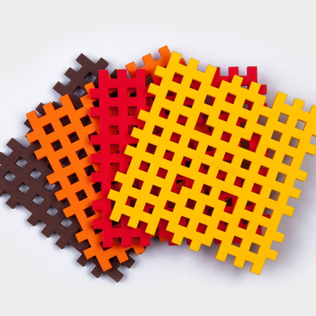 Marioinex mini waffle base assorti - 4st