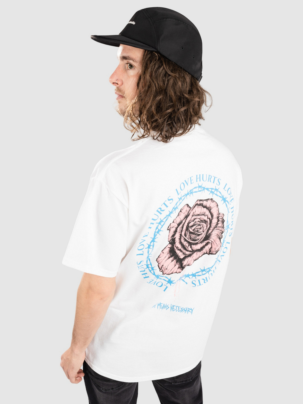 Any Means Necessary Love Hurts T-Shirt white