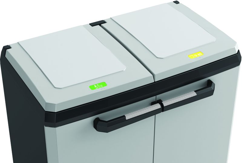 Keter - Recyclingkast - Split - Premium - 92 - cm - grijs - en - zwart