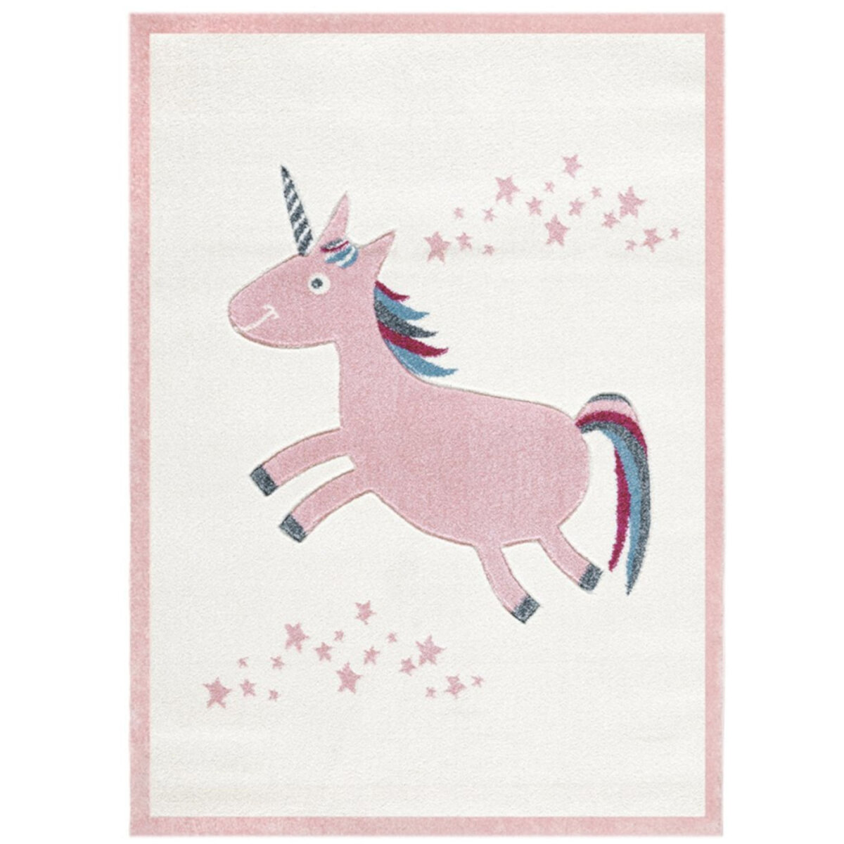 Livone Livone Kinderteppich Happy Rugs EINHORN rosa 120x180 cm