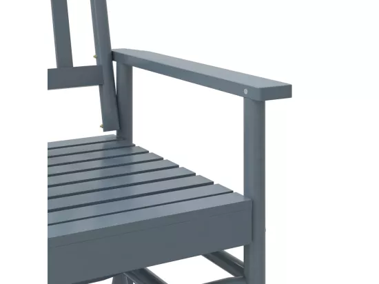 Banc balancelle gris 118x70x104,5 cm bois massif de peuplier