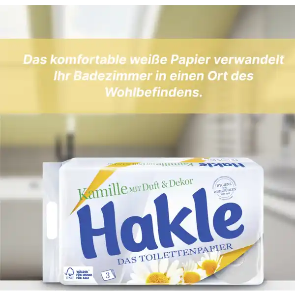 Toilettenpapier Kamille mit Duft & Dekor
