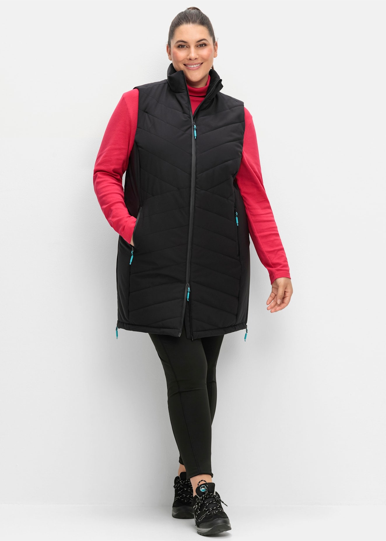 Sheego Langjacke ohne Kapuze