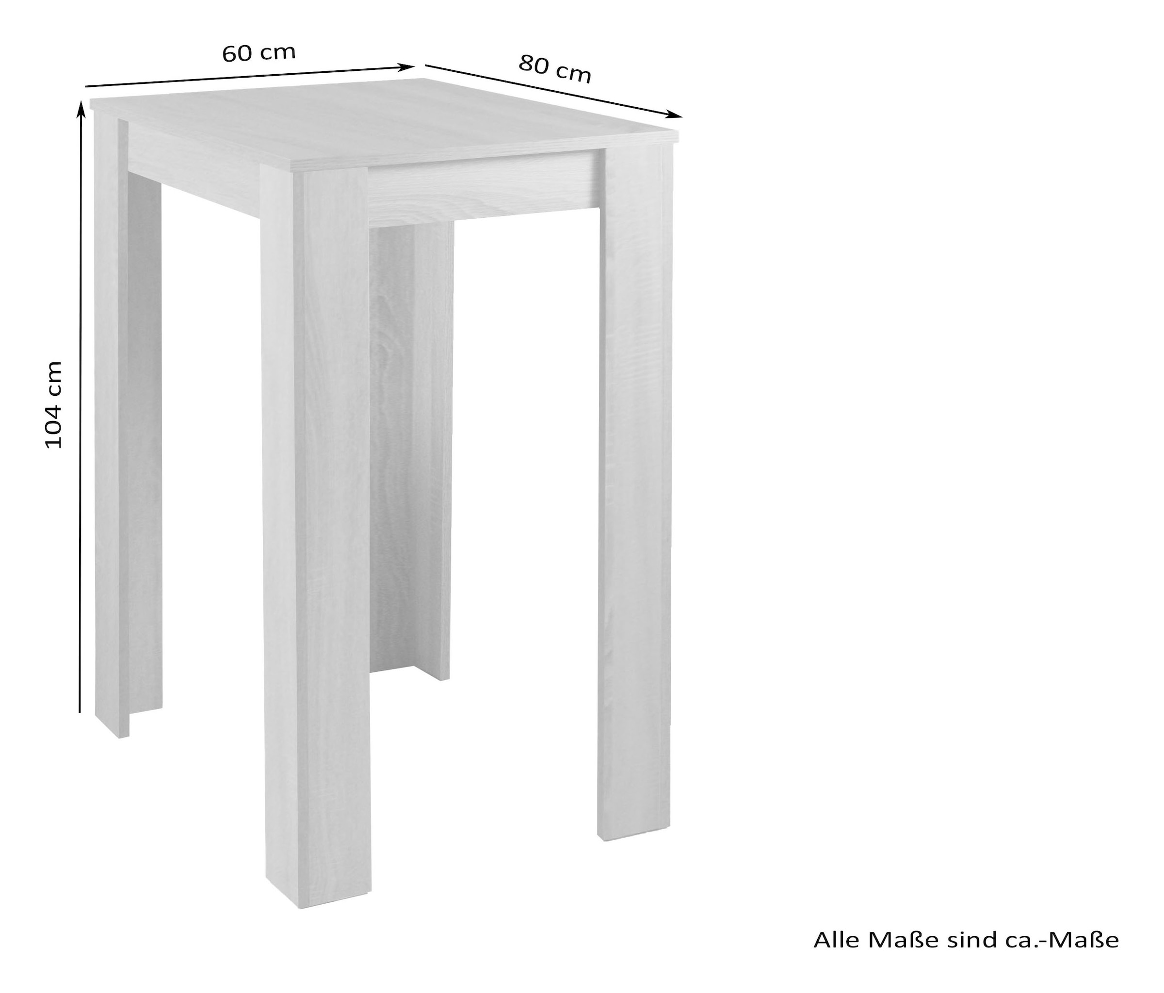 byLIVING Bargruppe »Essgruppe Nele, Stühle Simone« Set, Tisch mit Barhockern, 3 Stk. tlg. Barhocker, Bartisch