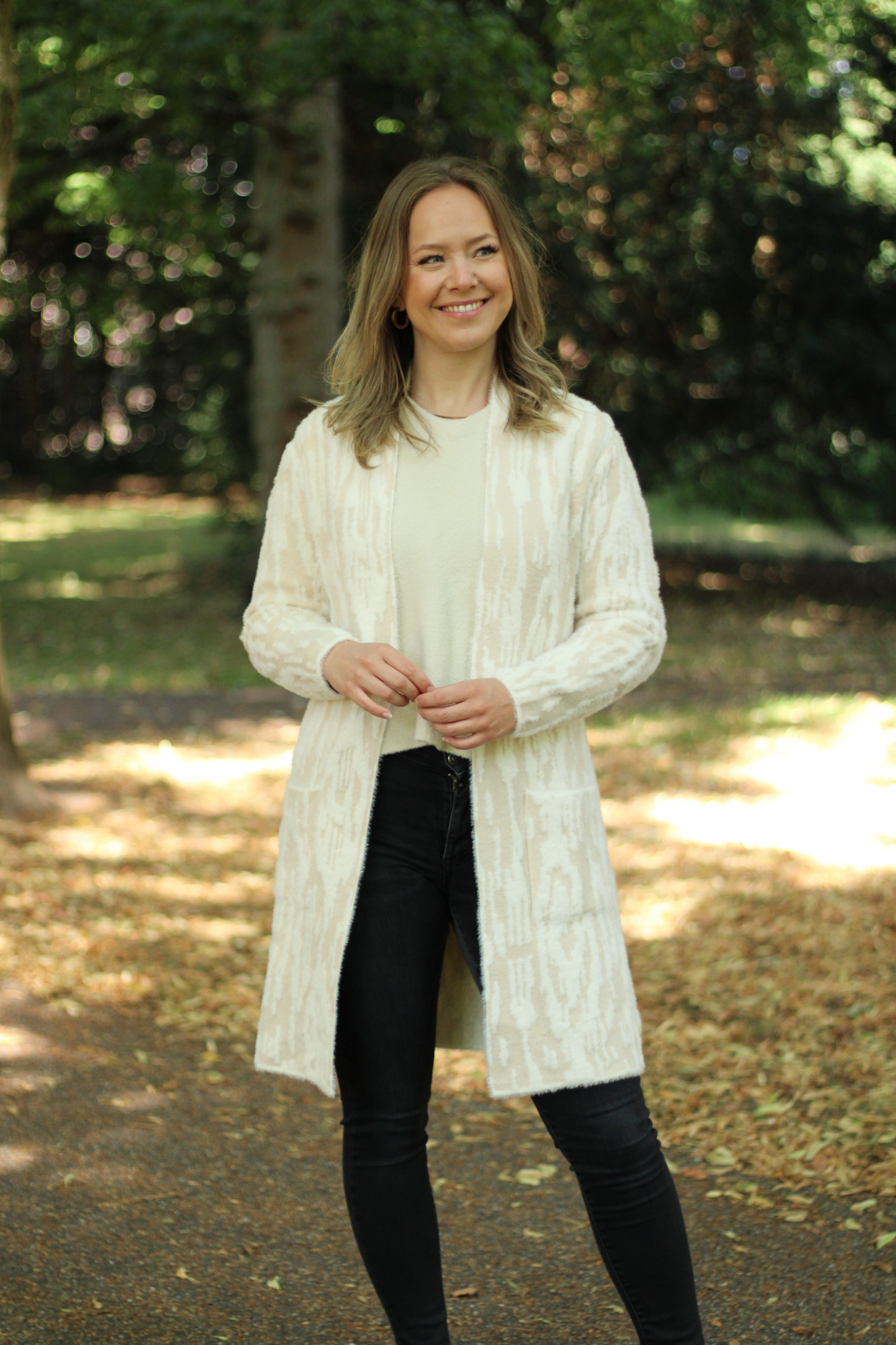 Rino & Pelle - Negien Long Cardigan - Birch Snow Zebra