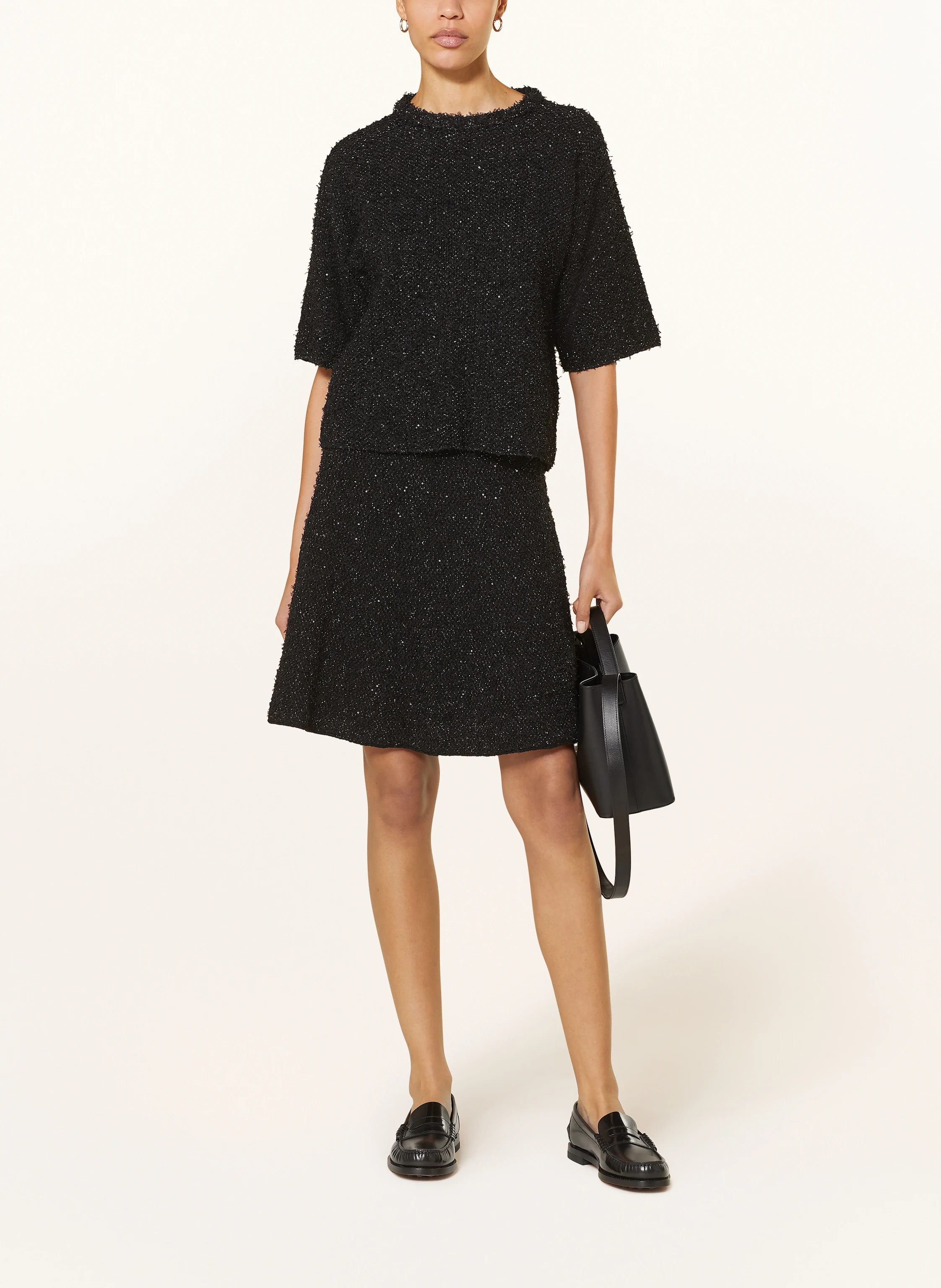 FABIANA FILIPPI Strickshirt mit Pailletten und Glitzergarn