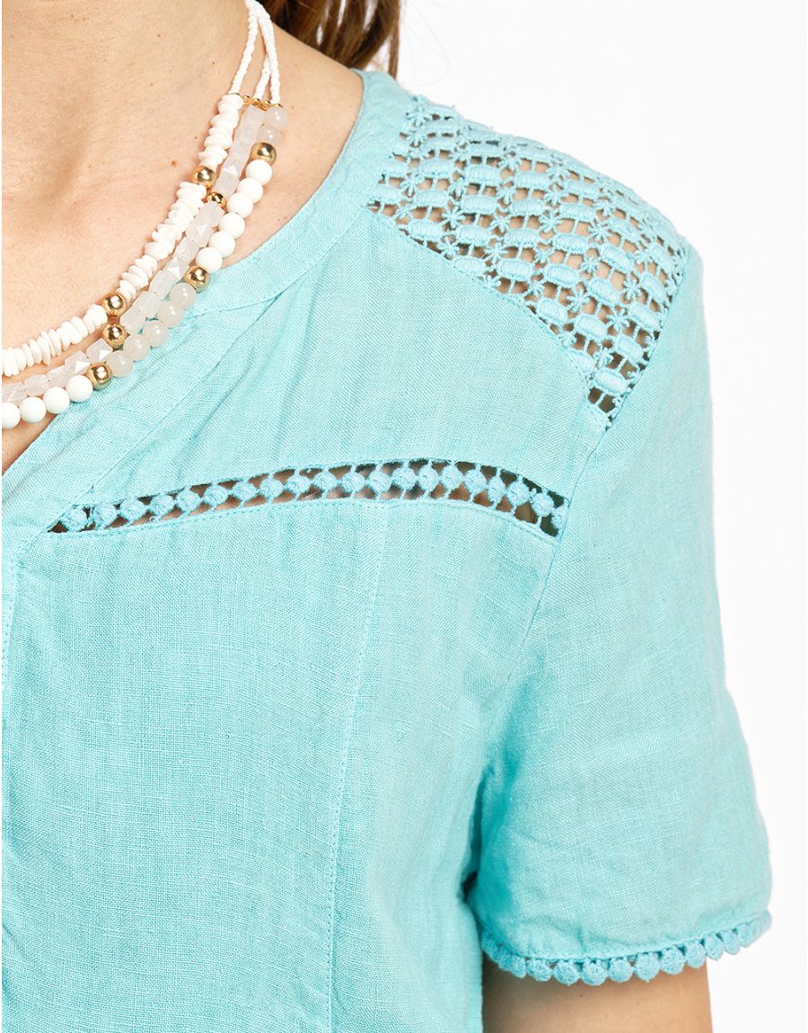 Robe 100% LIN menthe