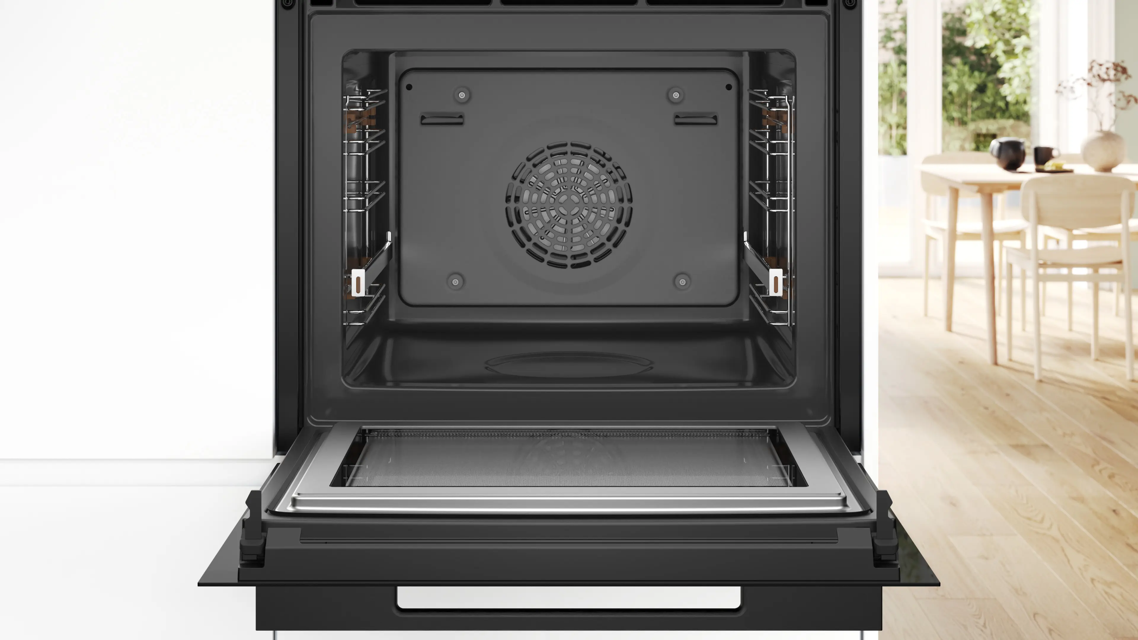 Serie 8 Bakoven met magnetron 60 x 60 cm Zwart