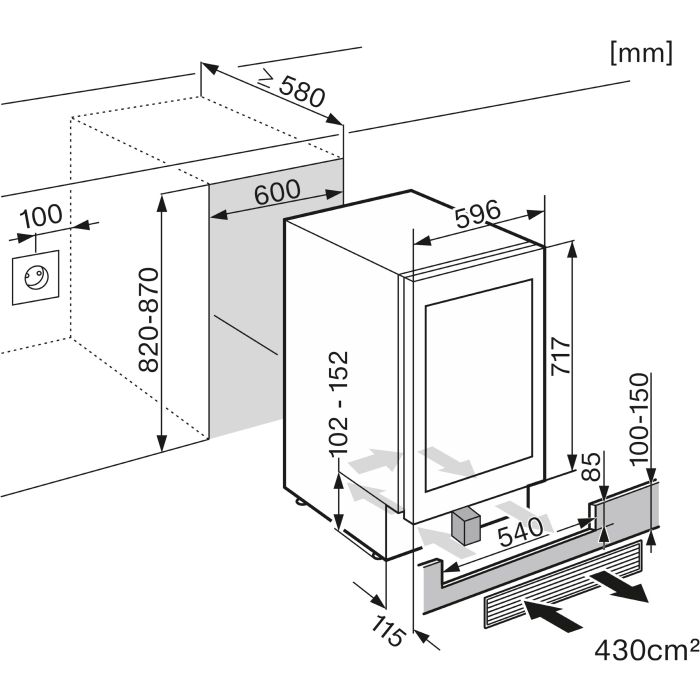 Miele Unterbau-Weintemperierschrank KWT 6322 UG