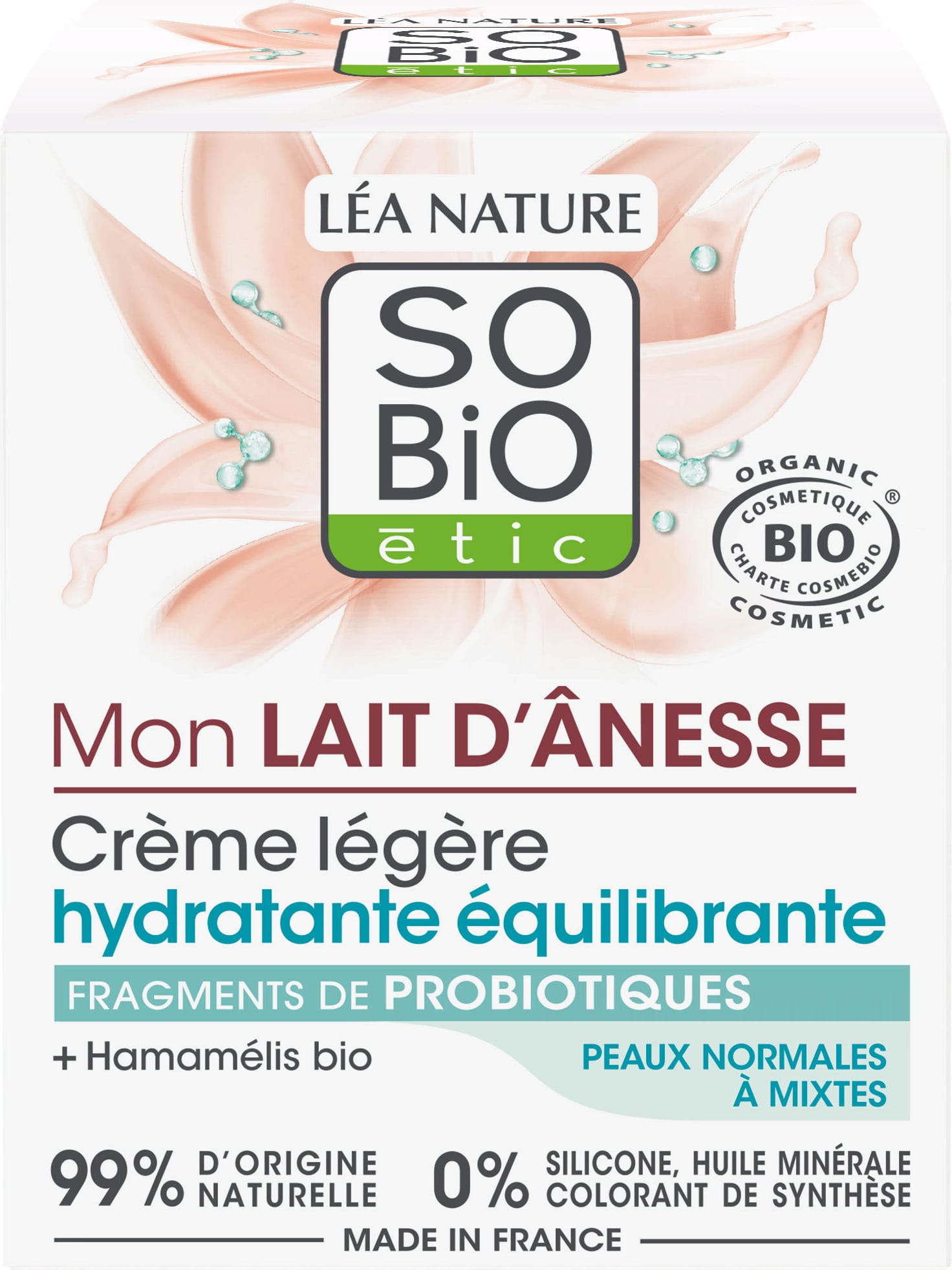 LÉA NATURE SO BiO étic  Eselsmilch Leichte Feuchtigkeitscreme, 50 ml