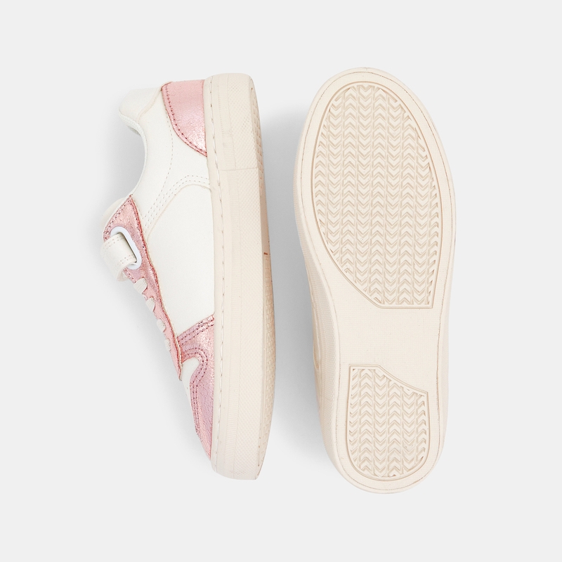 Baskets street brillantes roses fille