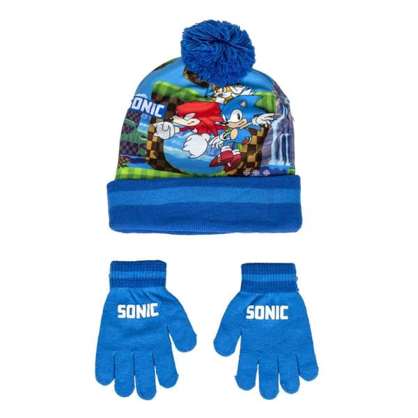 Hatter og Hansker Sonic Blå