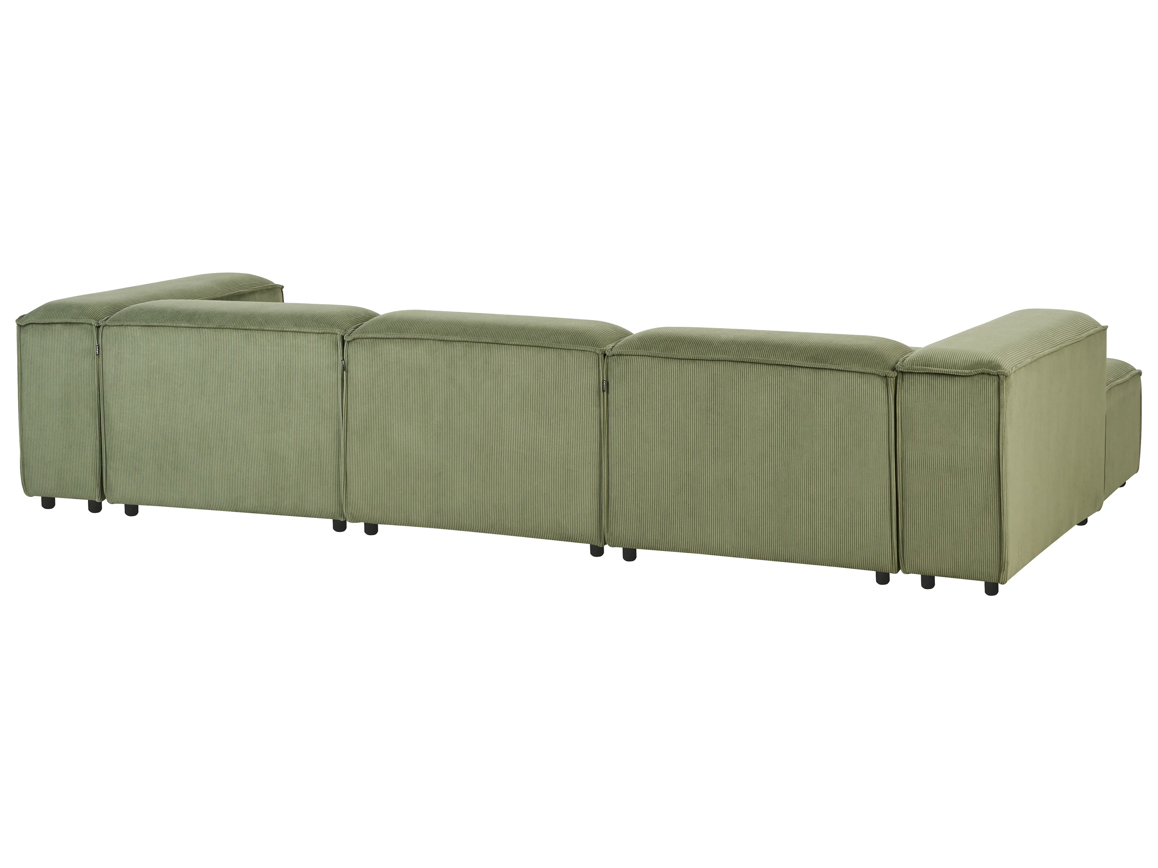 Modulaire hoekbank 4-zits ARDAL Corduroy Groen rechtszijdig