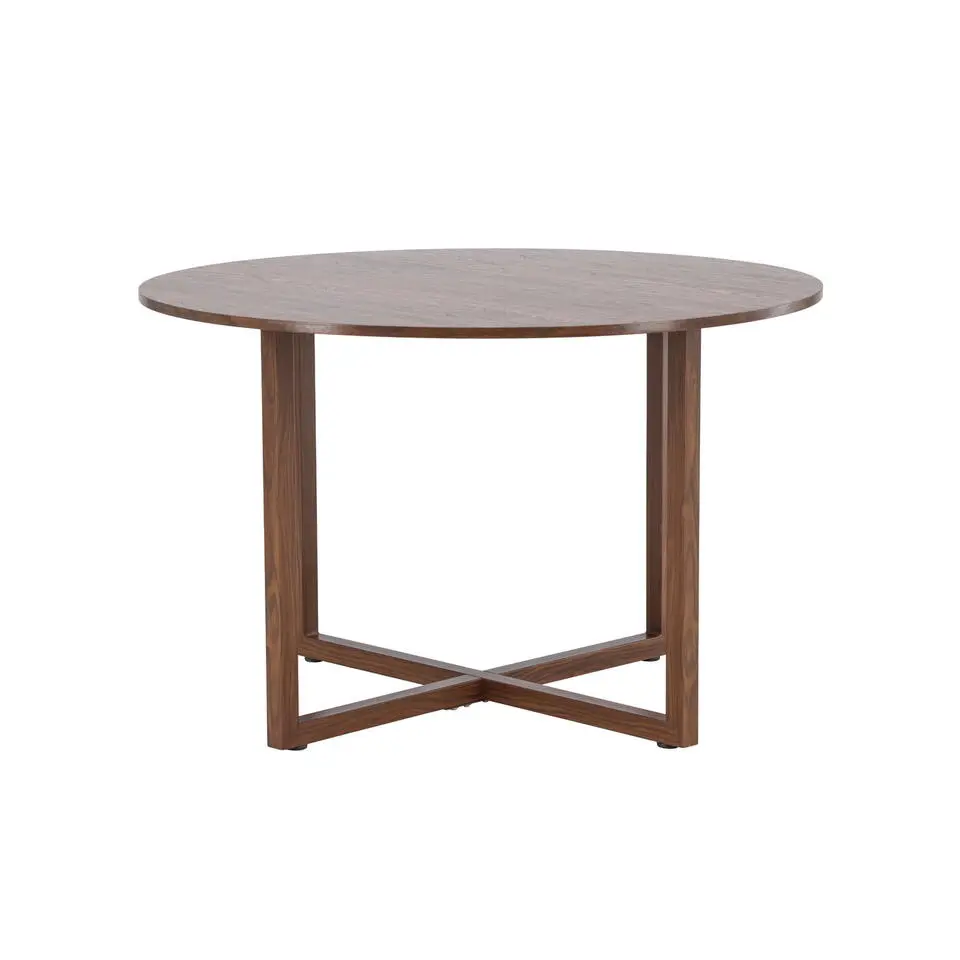 Eettafel Rond - Walnoot MDF - 120x120x75cm - Durango