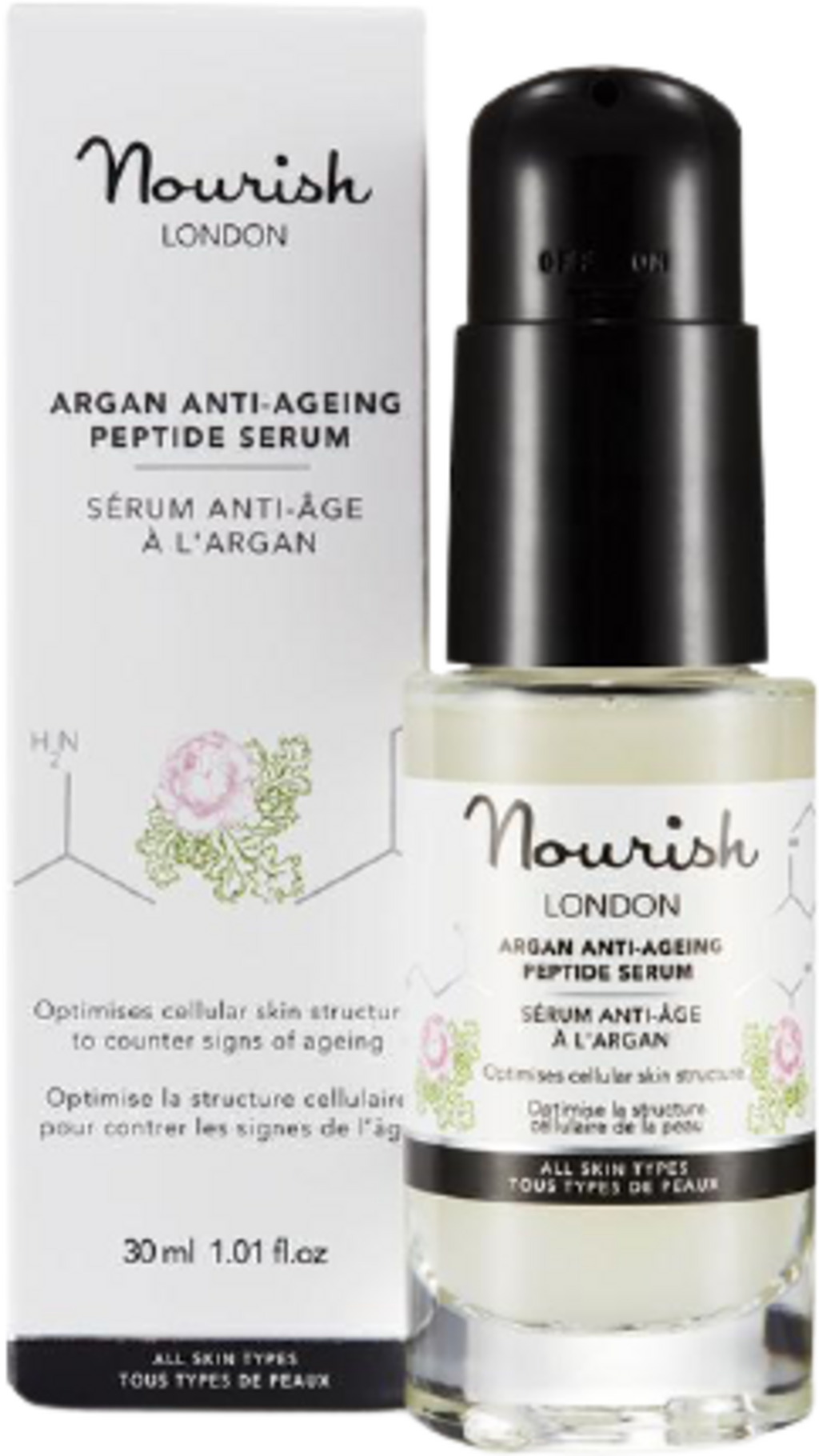 Nourish London  Argan Anti-Ageing Peptide Serum, 30 ml