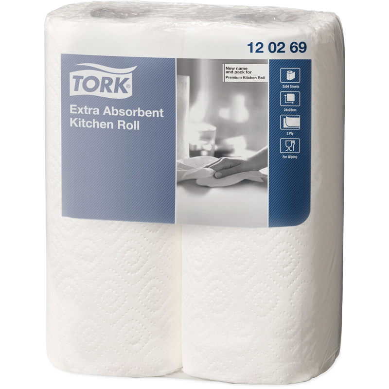 Tork Haushaltpapier, weiss, 2 Rollen