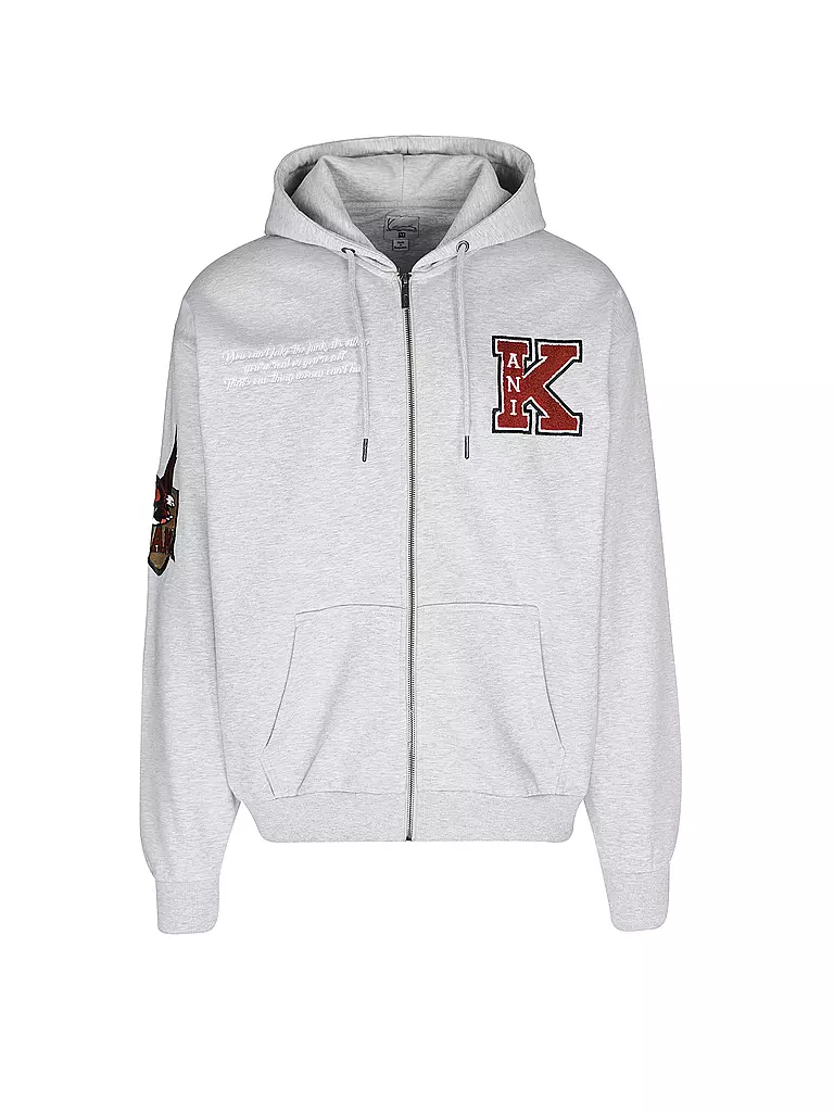 KARL KANI Sweatjacke  hellgrau