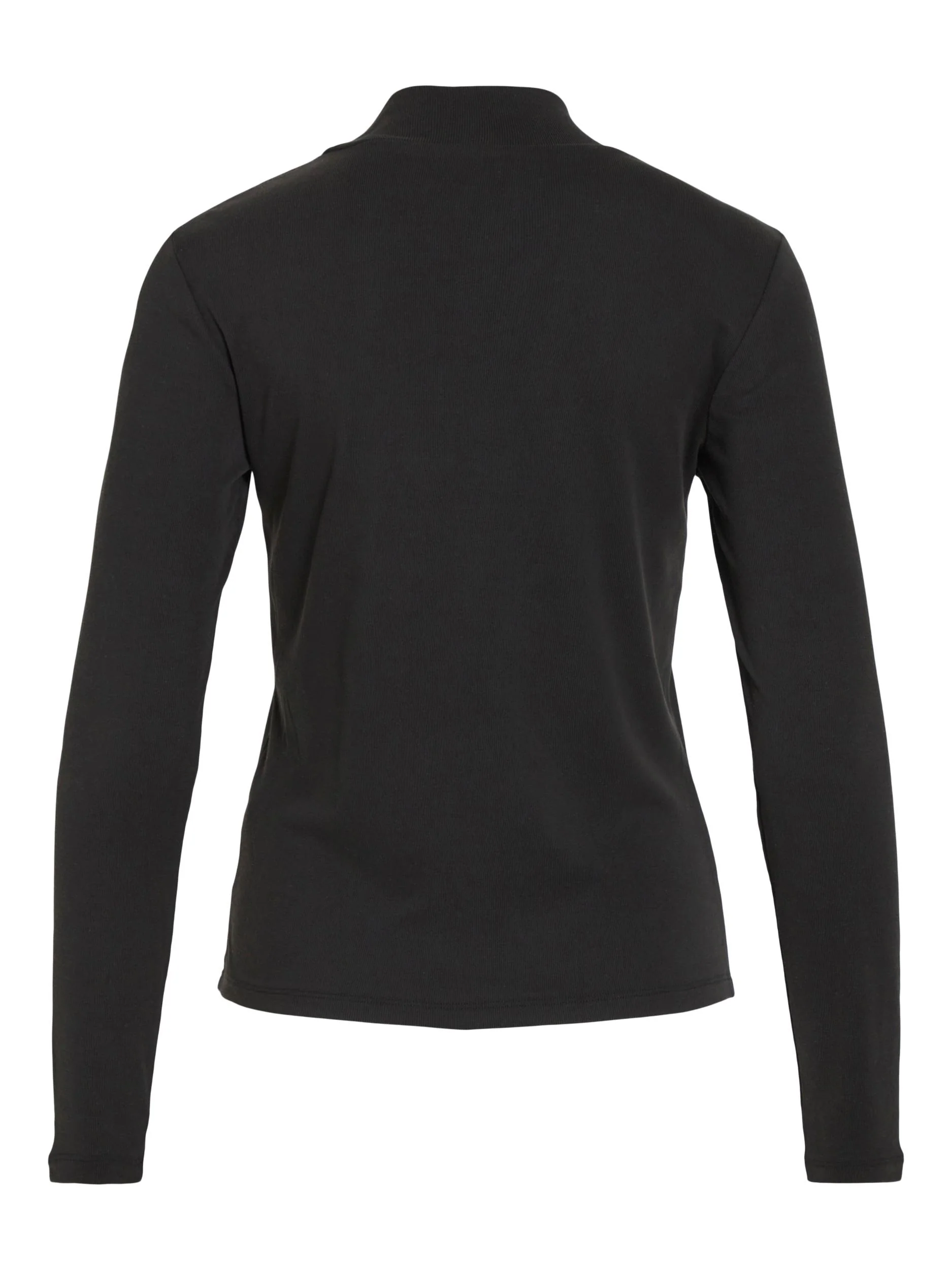 Vila  Vilulu Rib langærmet t-shirt - sort