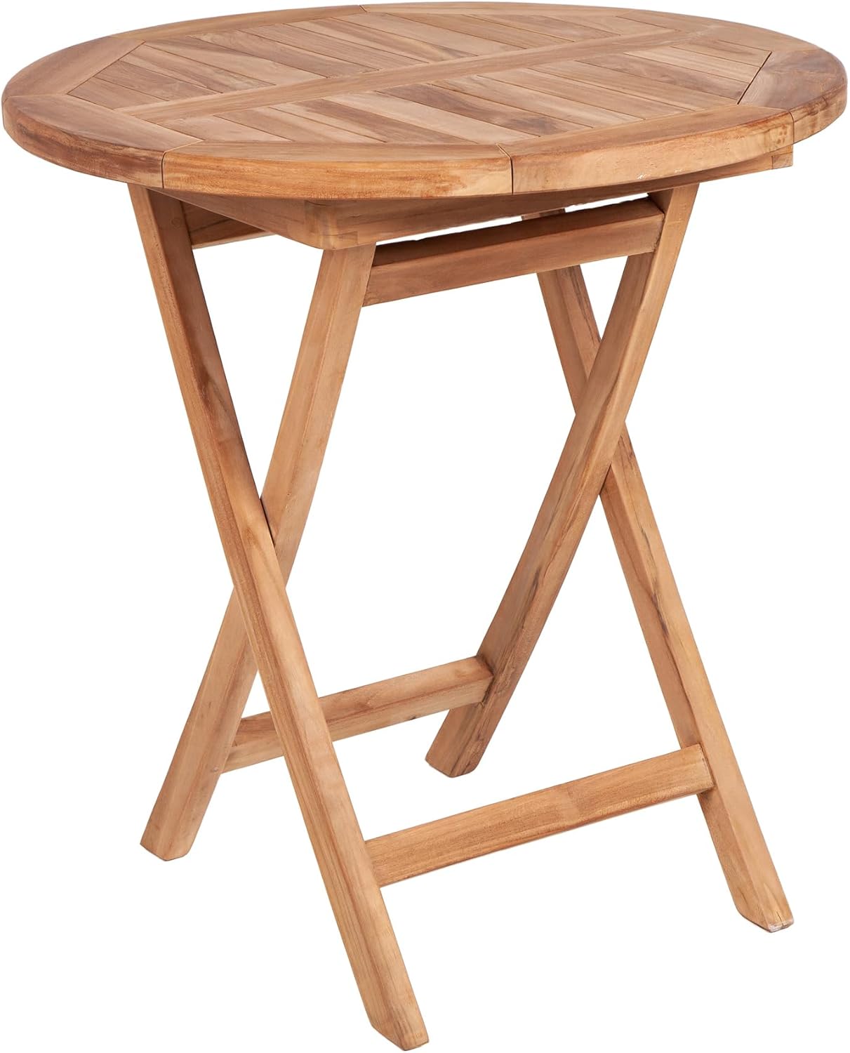 Riess Ambiente Massiver Gartentisch Empire Teak 70cm Teakholz rund klappbar Outdoortisch Garten Tisch
