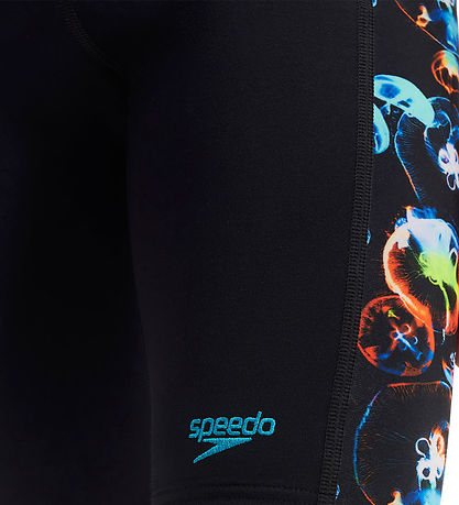 Speedo Badehose - Digital Panel Jammer - Schwarz/Orange