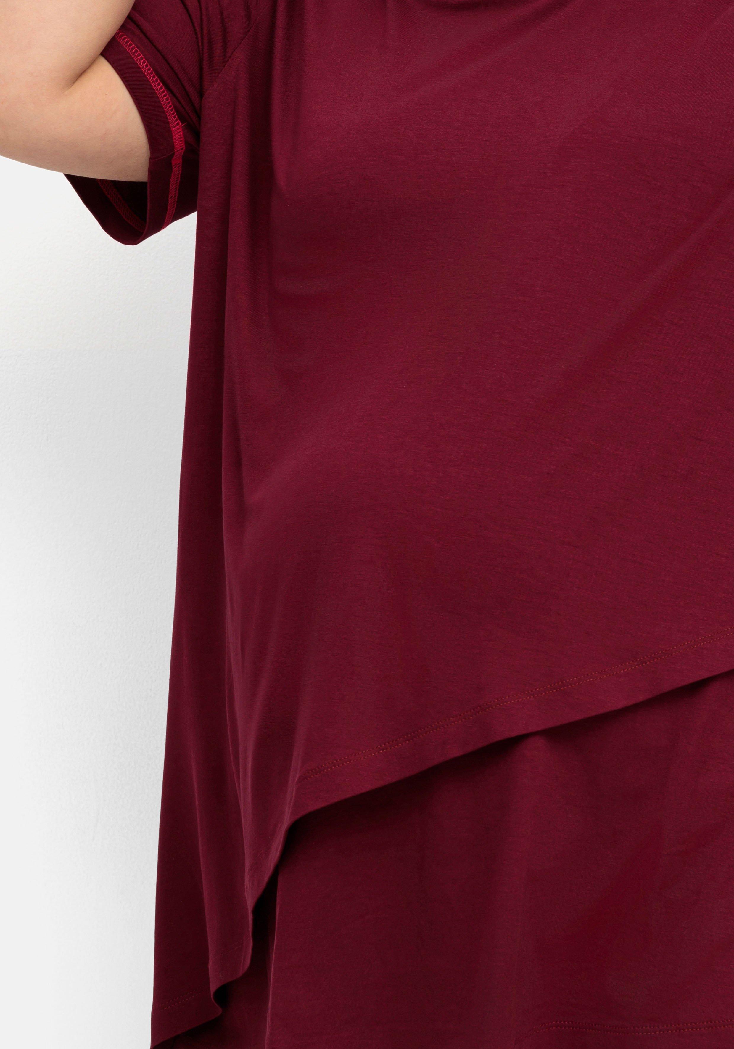 Stillshirt in Layer-Optik, mit Kontrastdetails
