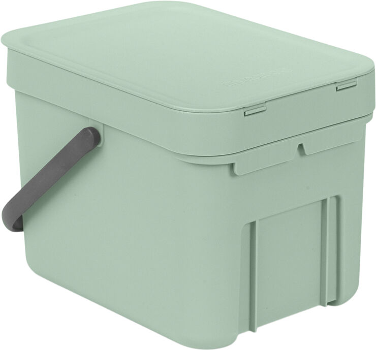 Brabantia Affaldsspand m/låg sort. kon. 6 ltr Jade green