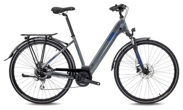VTC Électrique BH Atom City Wave Shimano Acera 8V 500 Wh 700 mm Gris Plata Bleu