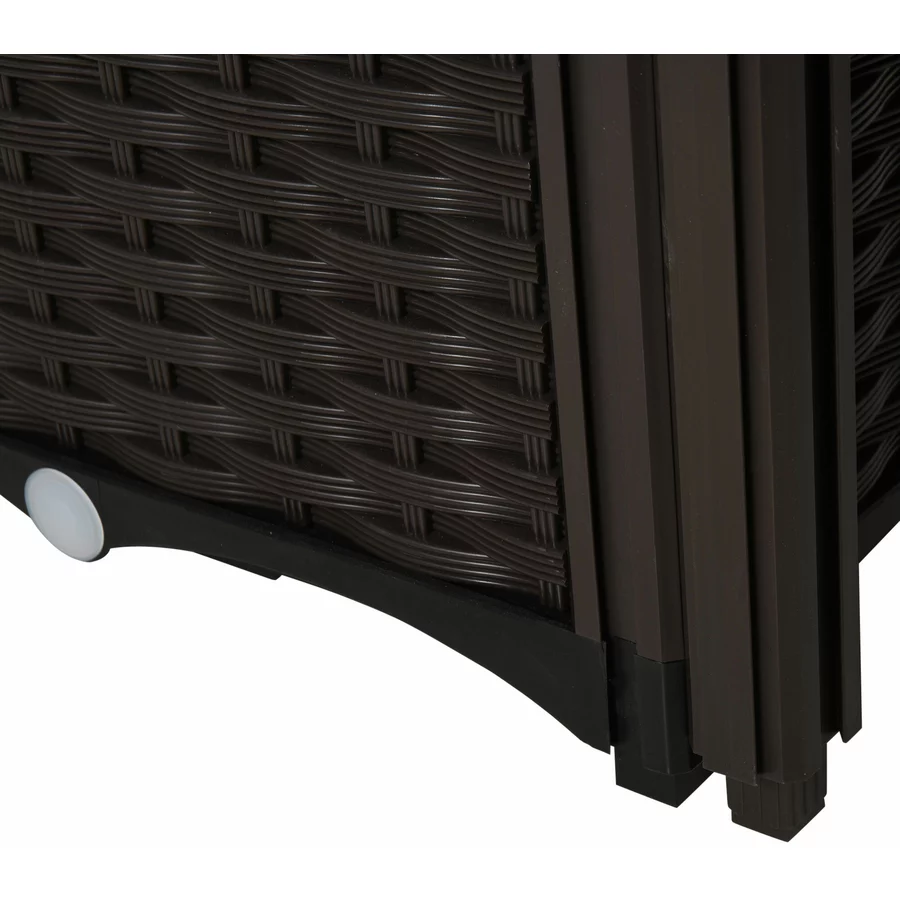 Outsunny 2-teiliges Hochbeet in Rattan-Optik dunkelbraun
