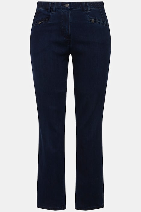 Jeans Mony, konisches Bein, Reißverschlusstaschen