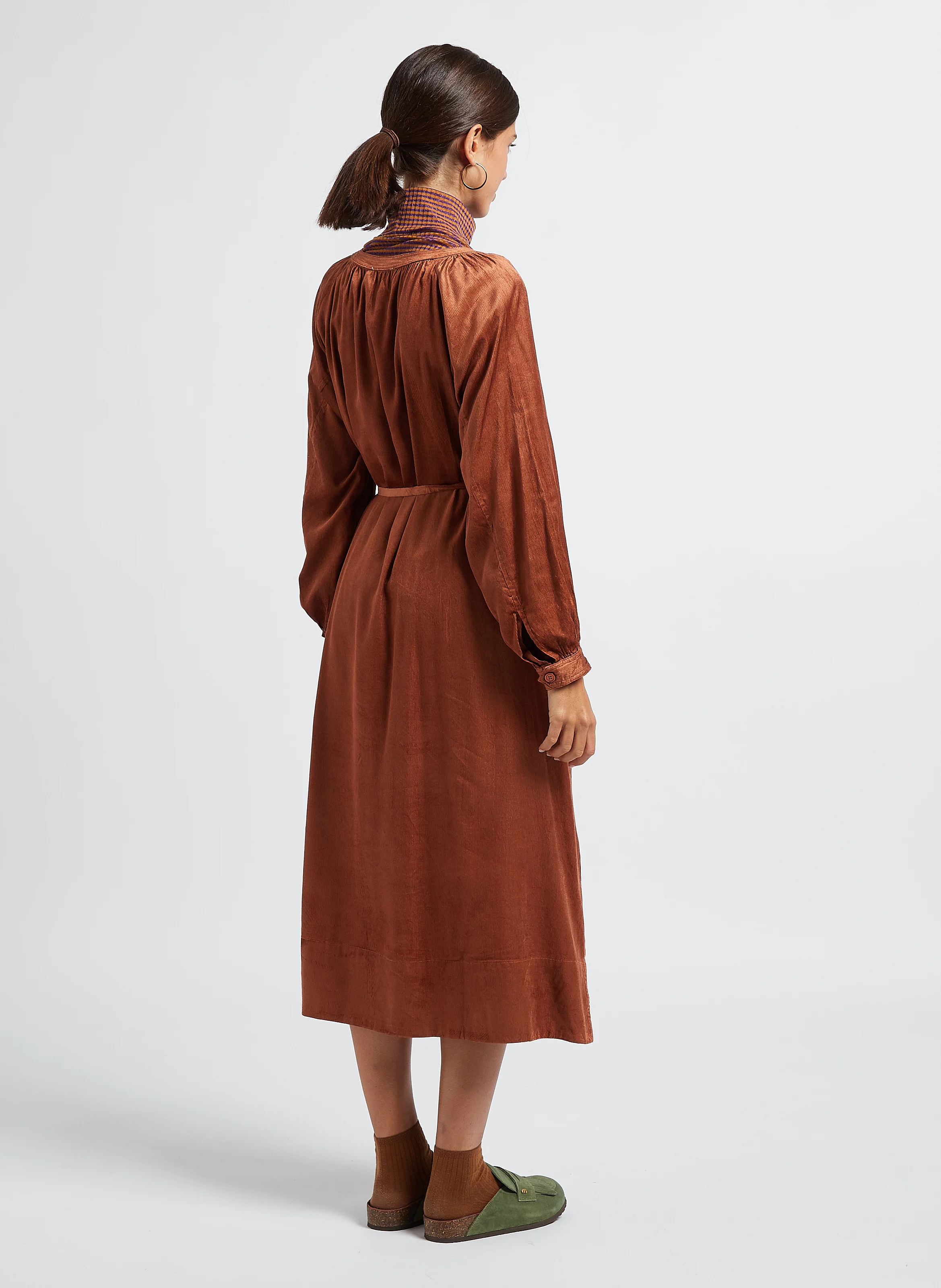 PIERRICH - Mules plates en cuir | Vert