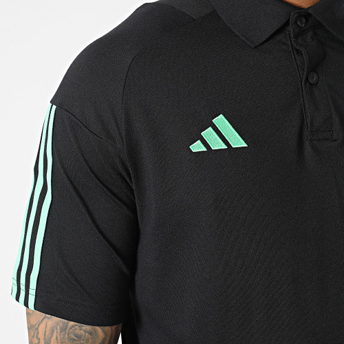 Polo Manches Courtes A Bandes Bayern Munich IB1564 Noir