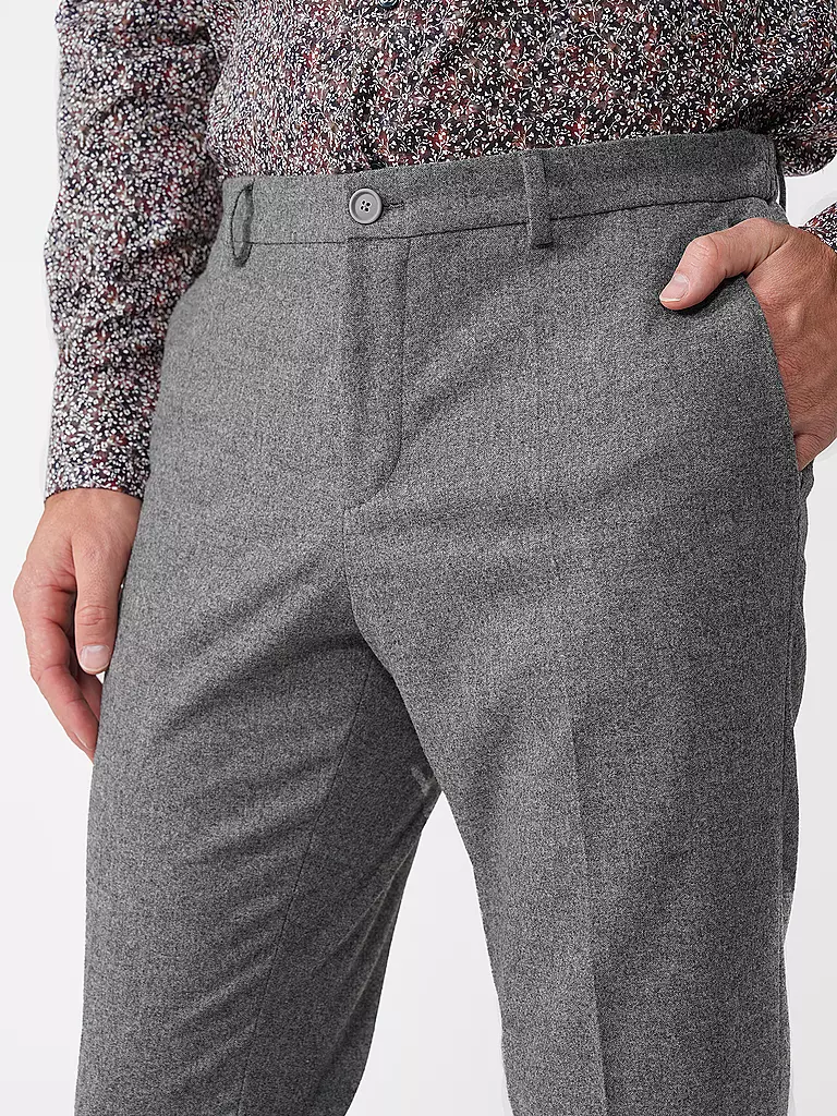 BOSS Flanellhose  grau
