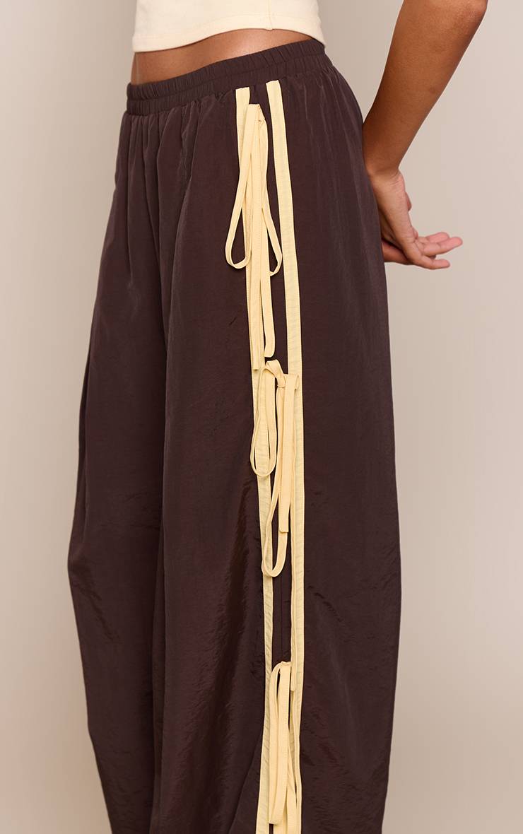 Chocolat Pantalon De Survêtement À Liens Latéraux