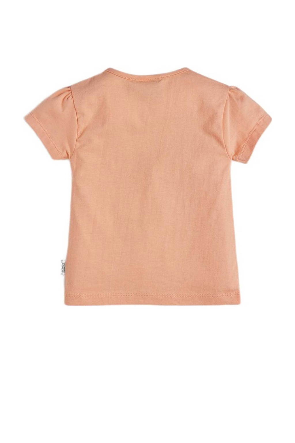 Retour Jeans T-shirt Felicia met printopdruk perzik