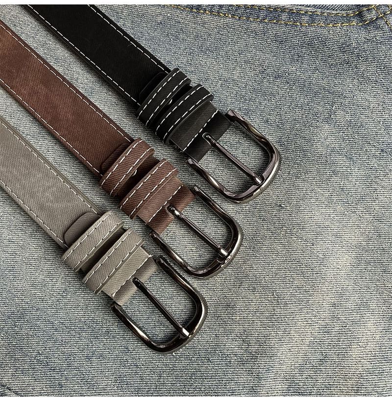Sinlarity - Kunstleren riem met contrasterende stiksels