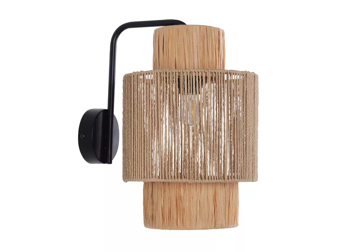 Lot de 2 lampes murales JAMMA Osier Naturel