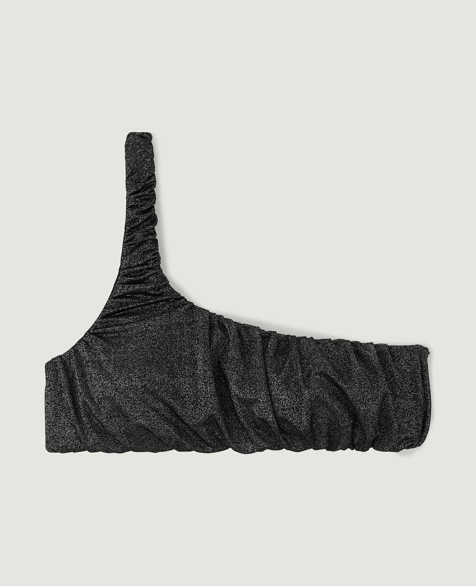 Haut de maillot bandeau asymétrique - Noir