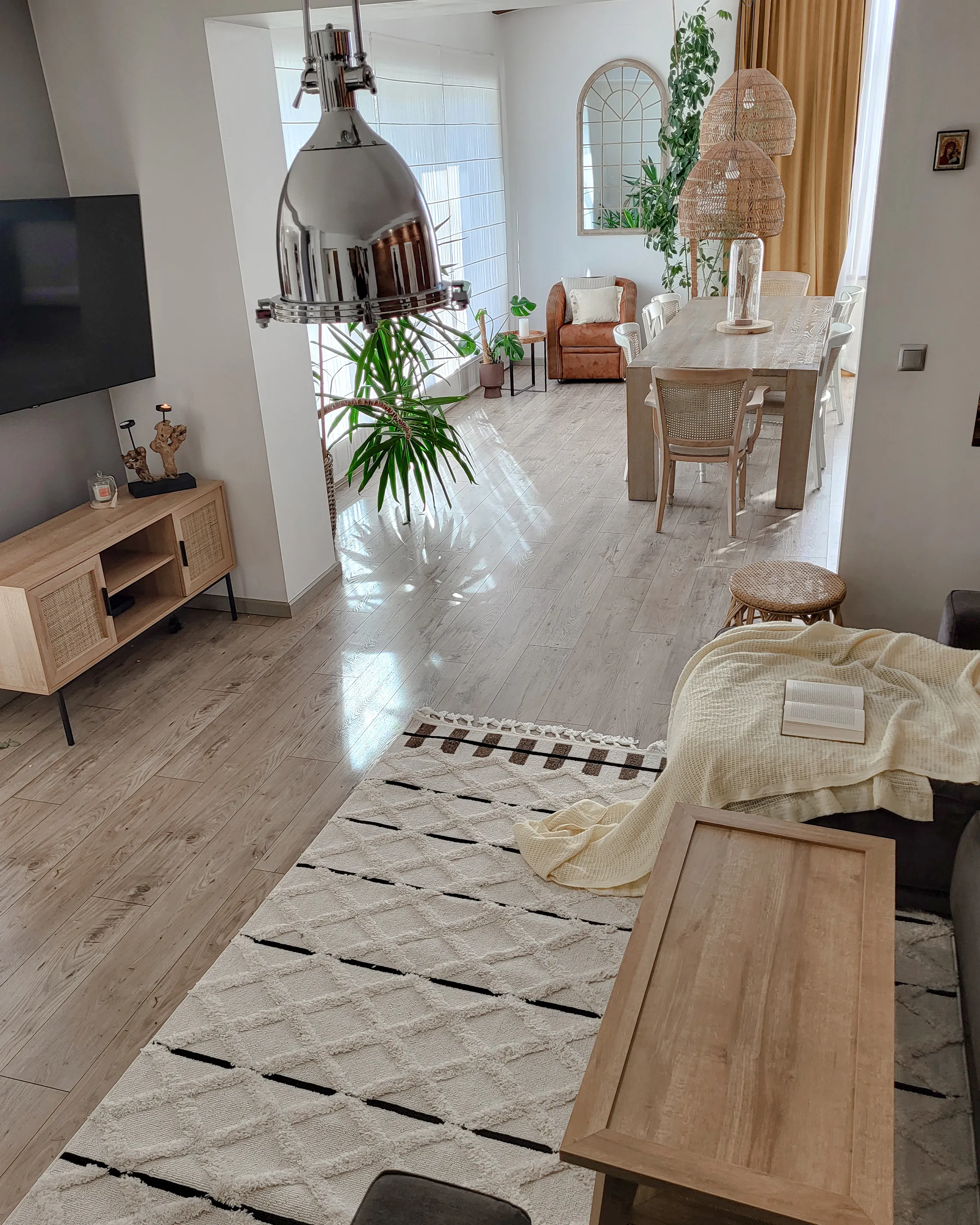 TV-meubel PASCO Rotan Lichtbruin
