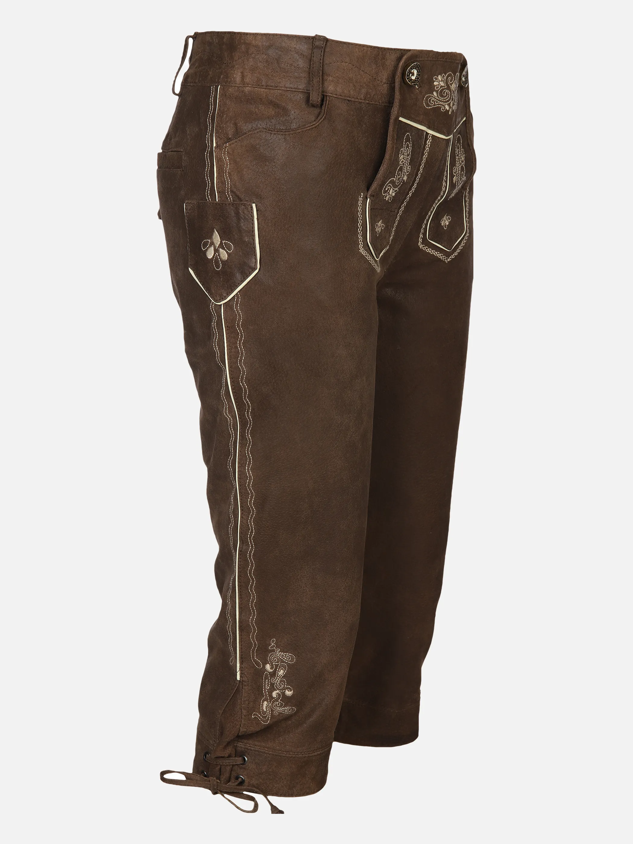 Damen Trachten Echtlederhose mit Stickerei