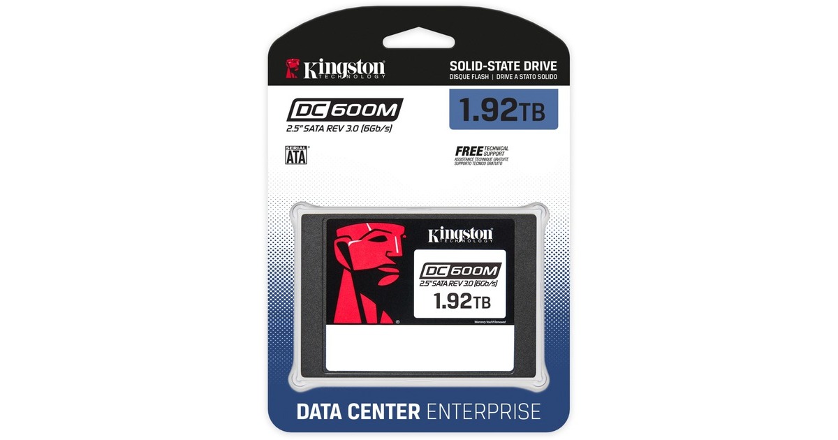 KingstonDC600M, 1920GB SSD  (SATA Rev. 3.0 (6Gb/s), 3D TLC NAND)